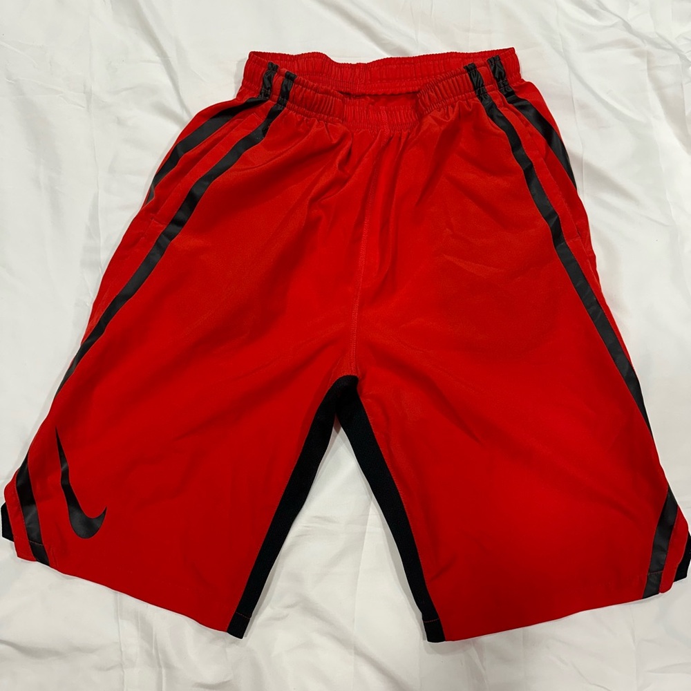 Nike Kids Red and Black Sports Shorts